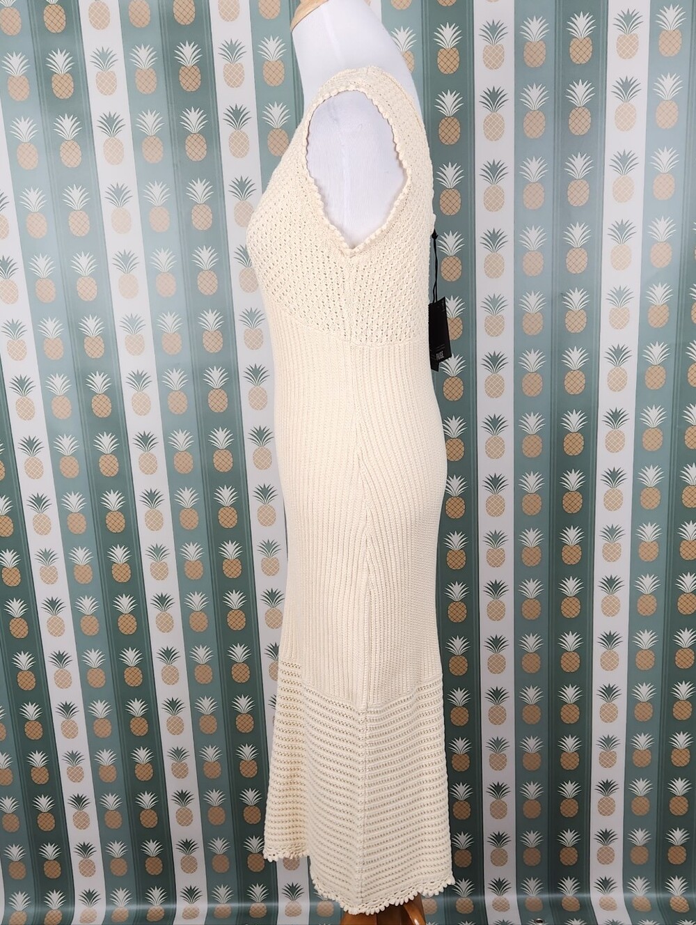 Paige Opal Crochet Midi Dress - Picture 3 of 7